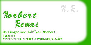 norbert remai business card